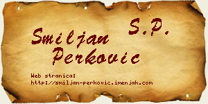 Smiljan Perković vizit kartica
